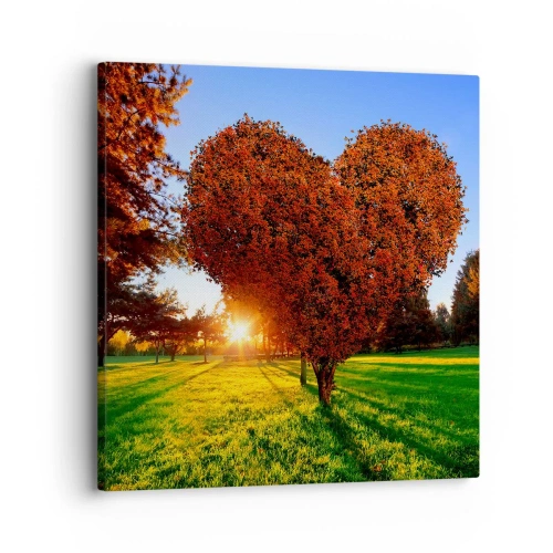 Bild auf Leinwand - Leinwandbild - Und wie man den Herbst nicht liebt - 30x30 cm