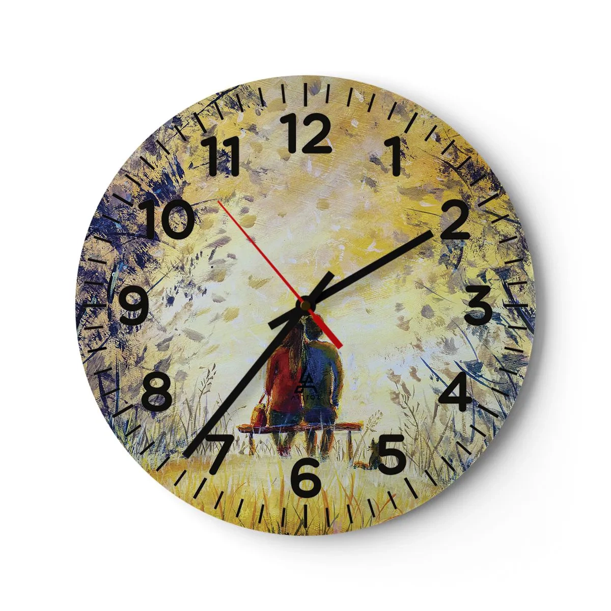 Wanduhr - Glasuhr - Magischer Augenblick - 30x30 cm