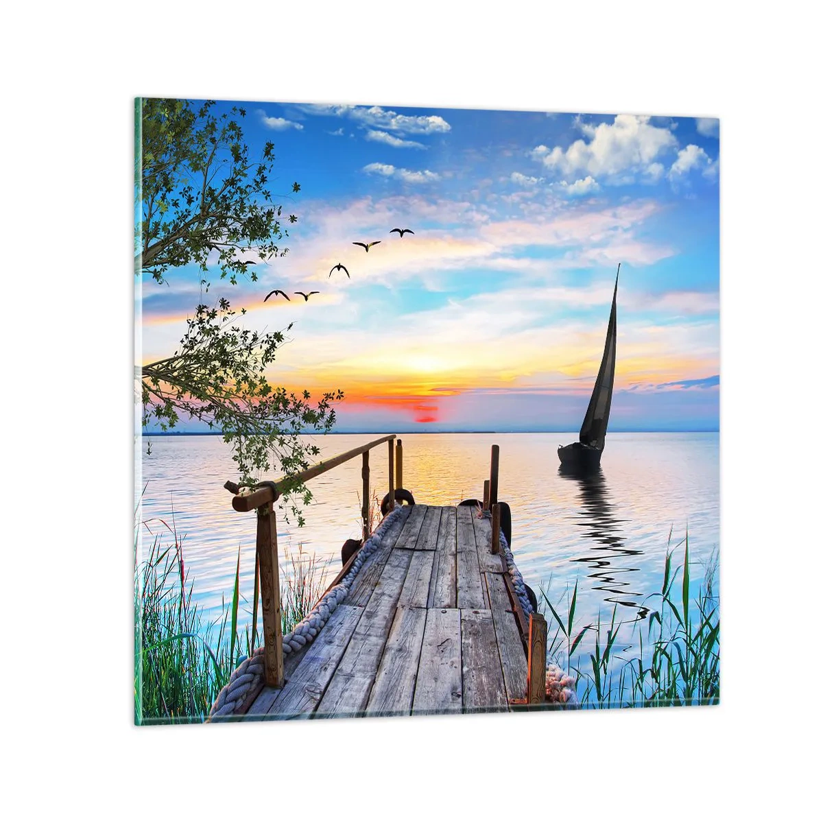 Glasbild - Bild auf glas - Guten Abend - 30x30 cm