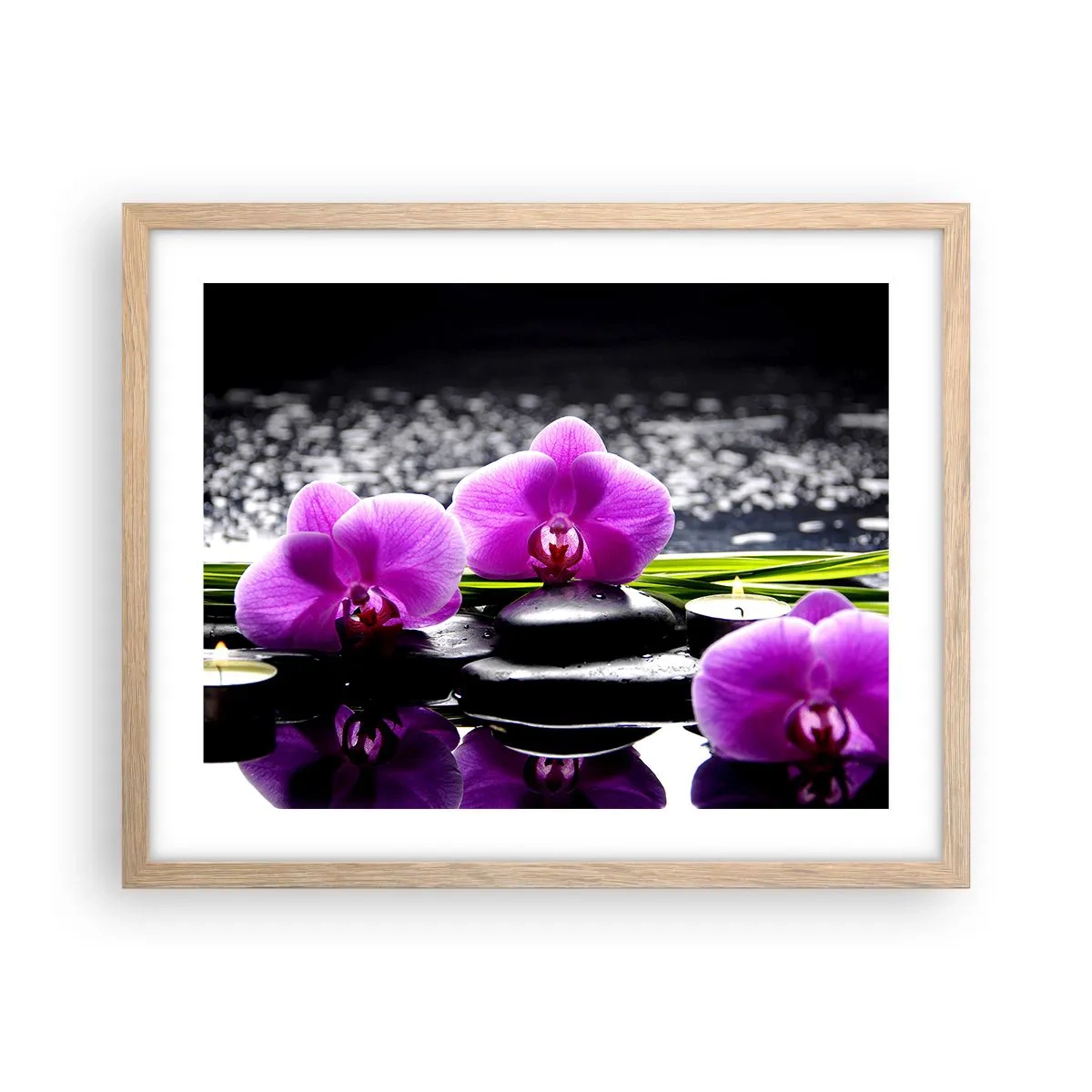 Poster in einem Rahmen aus heller Eiche - In Ruhe ertrinken - 50x40 cm