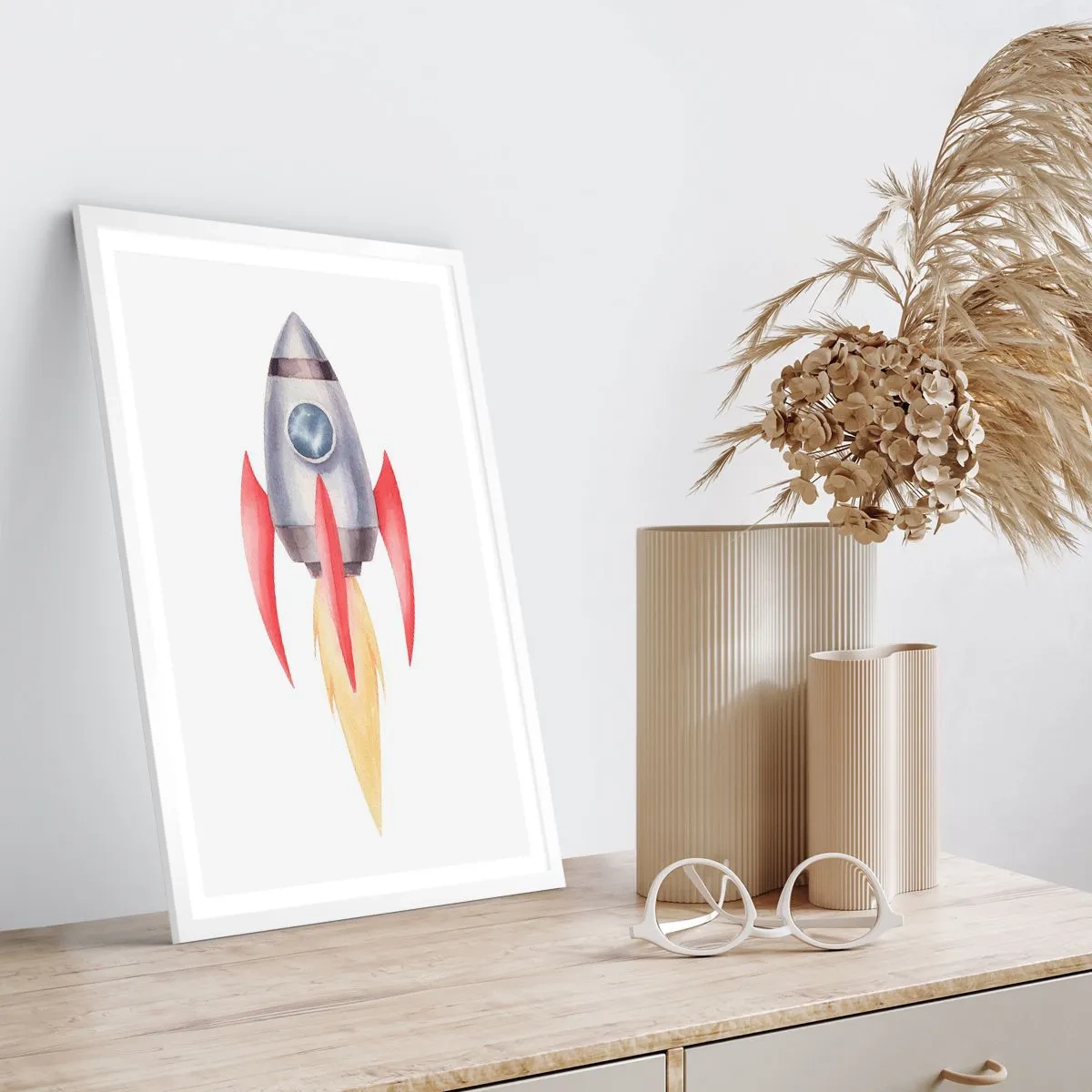 Poster in einem weißen Rahmen - Höher, schneller, weiter - 30x40 cm
