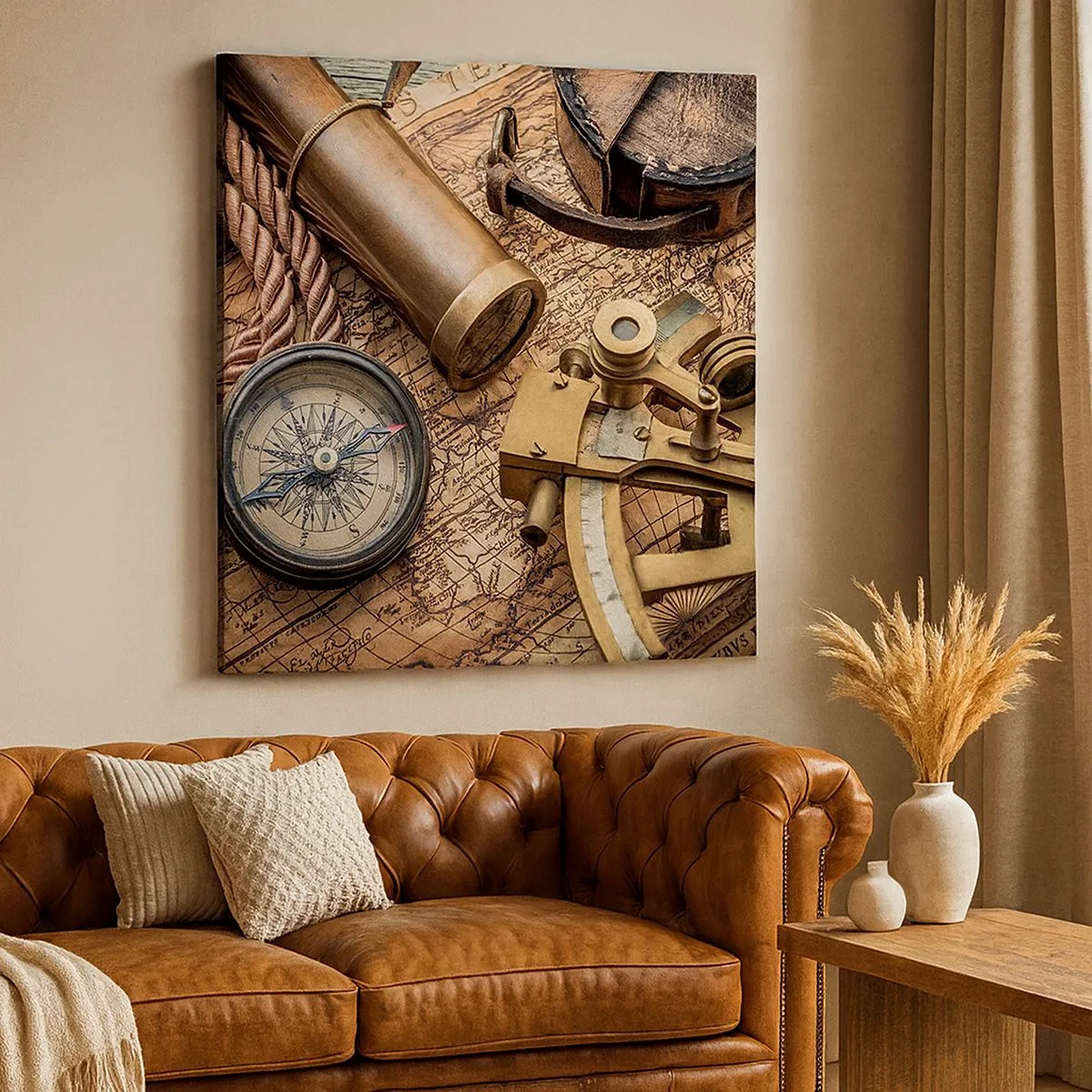 Bild auf Leinwand - Leinwandbild - Setze Sie einen Kurs - 30x30 cm