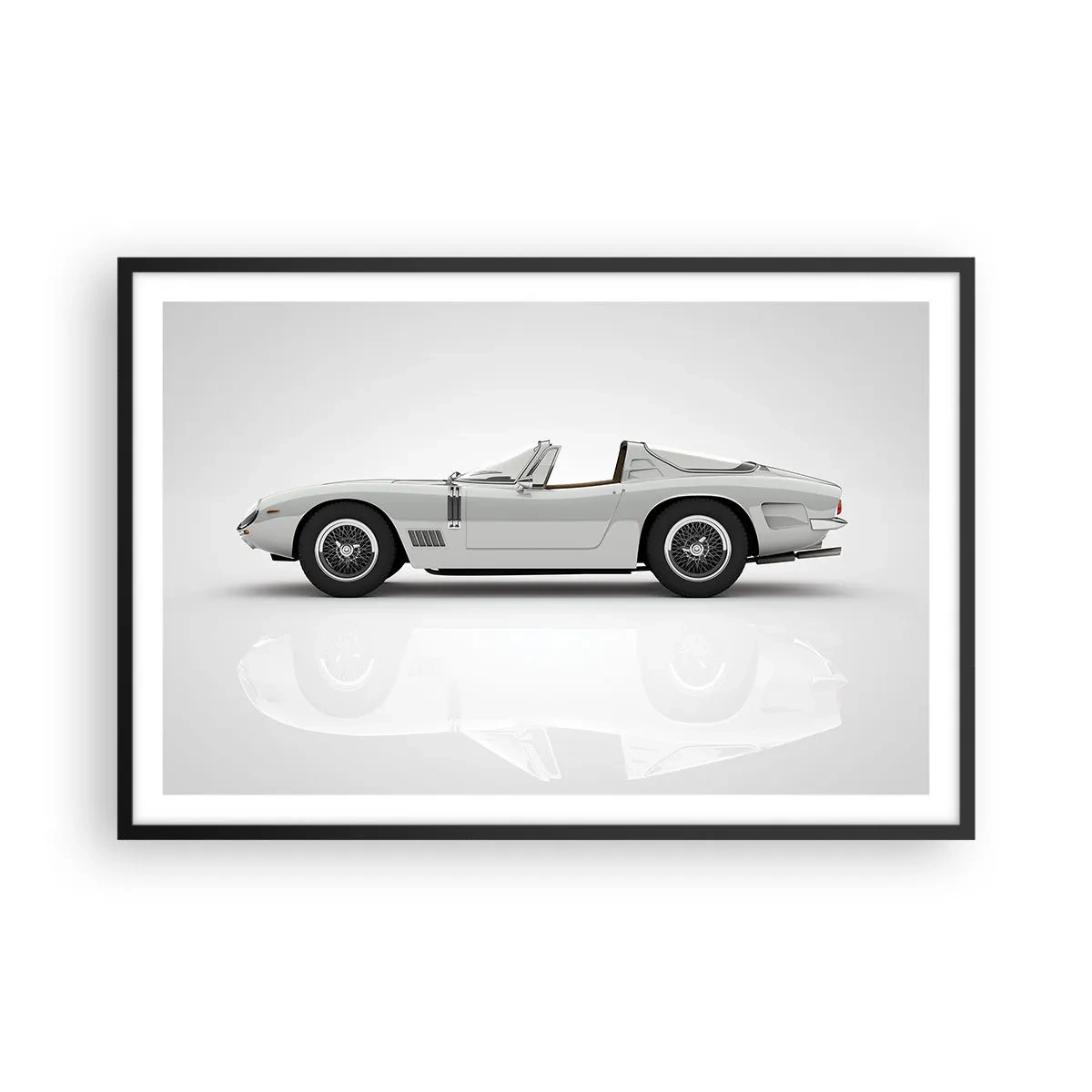 Poster in einem schwarzem Rahmen - Spaß versprochen - 91x61 cm