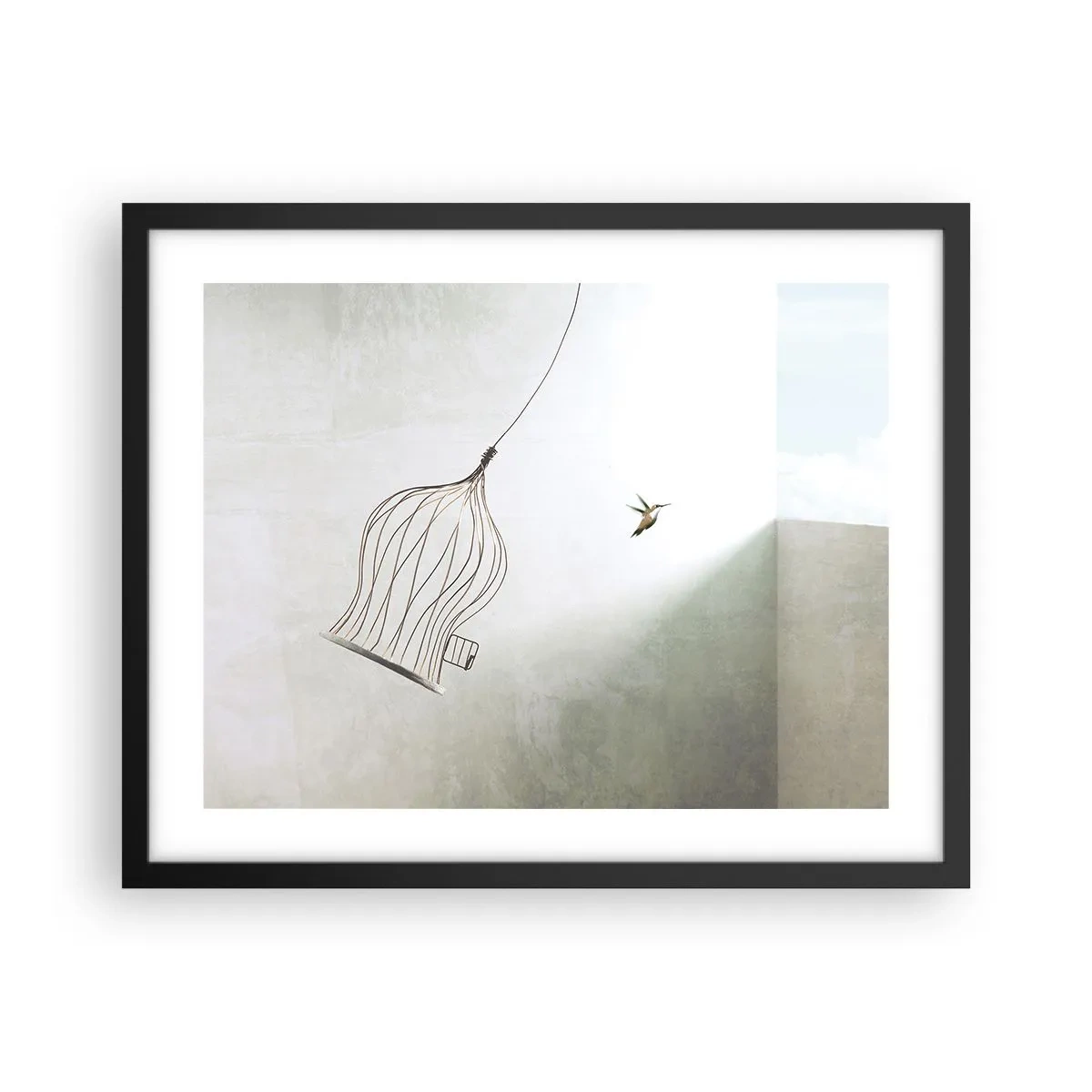 Poster in einem schwarzem Rahmen - In seinem Element - 50x40 cm