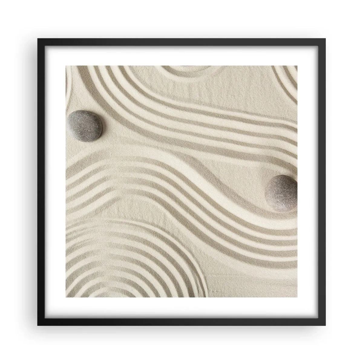 Poster in einem schwarzem Rahmen - Ein Hauch von Wärme - 50x50 cm