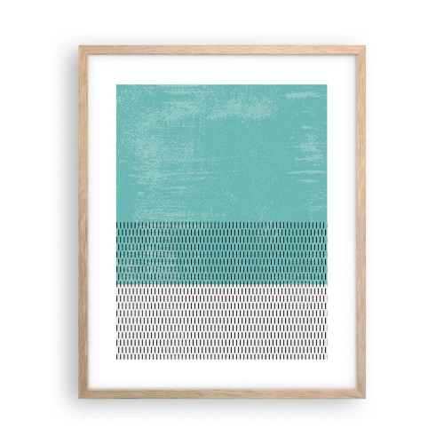 Poster in einem Rahmen aus heller Eiche - Eine ausgewogene Komposition - 40x50 cm