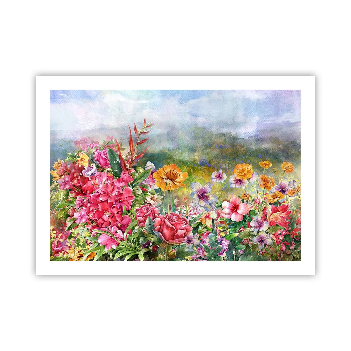 Poster - Ein Garten, der verrückt geworden ist - 70x50 cm