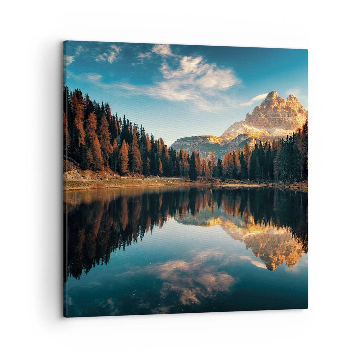 Bild auf Leinwand - Leinwandbild - Doppelte Landschaft - 50x50 cm