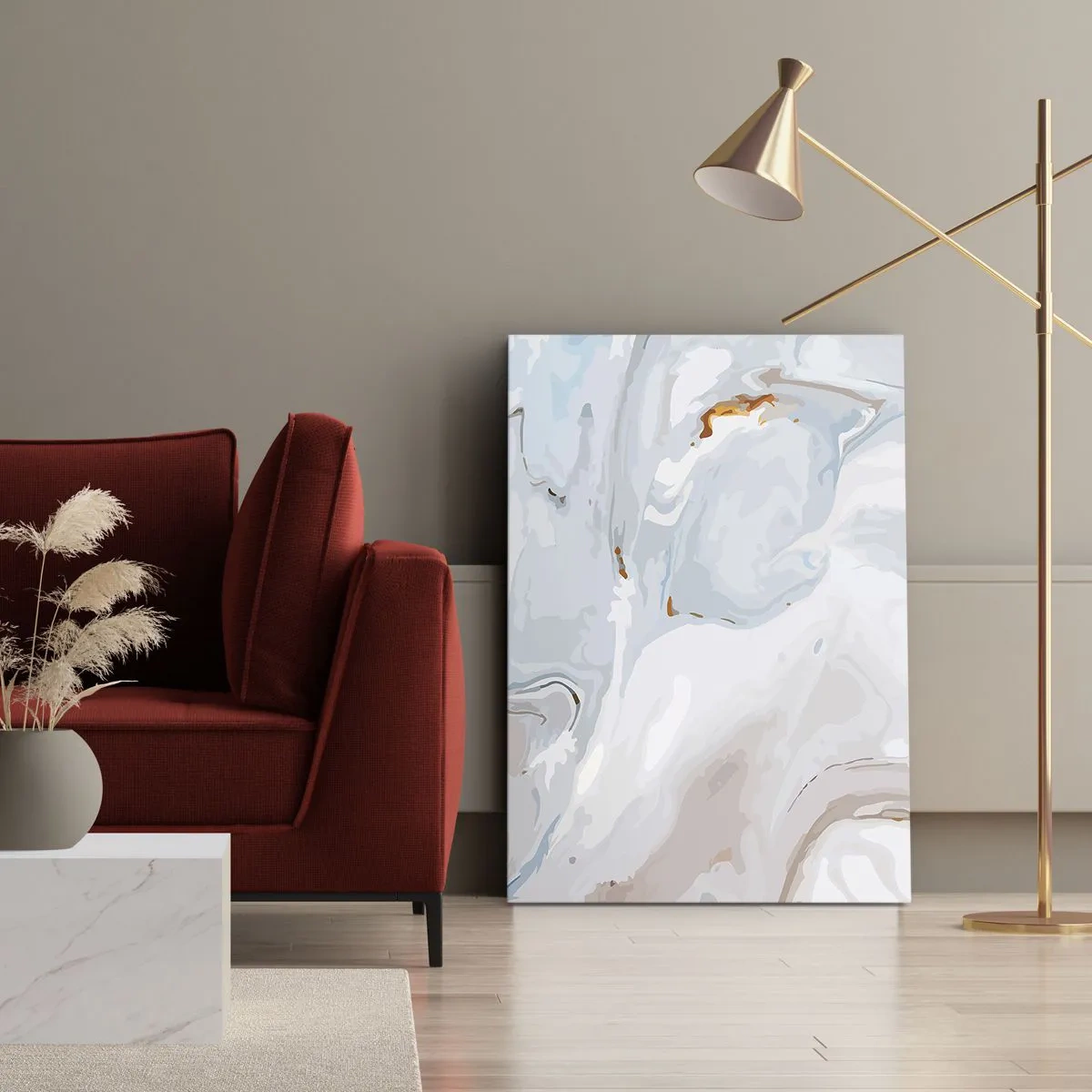 Bild auf Leinwand - Leinwandbild - Das Weiß wird erhoben - 65x120 cm