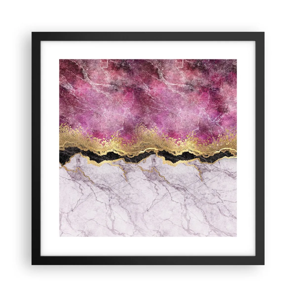 Poster in einem schwarzem Rahmen - An der Grenze - 40x40 cm