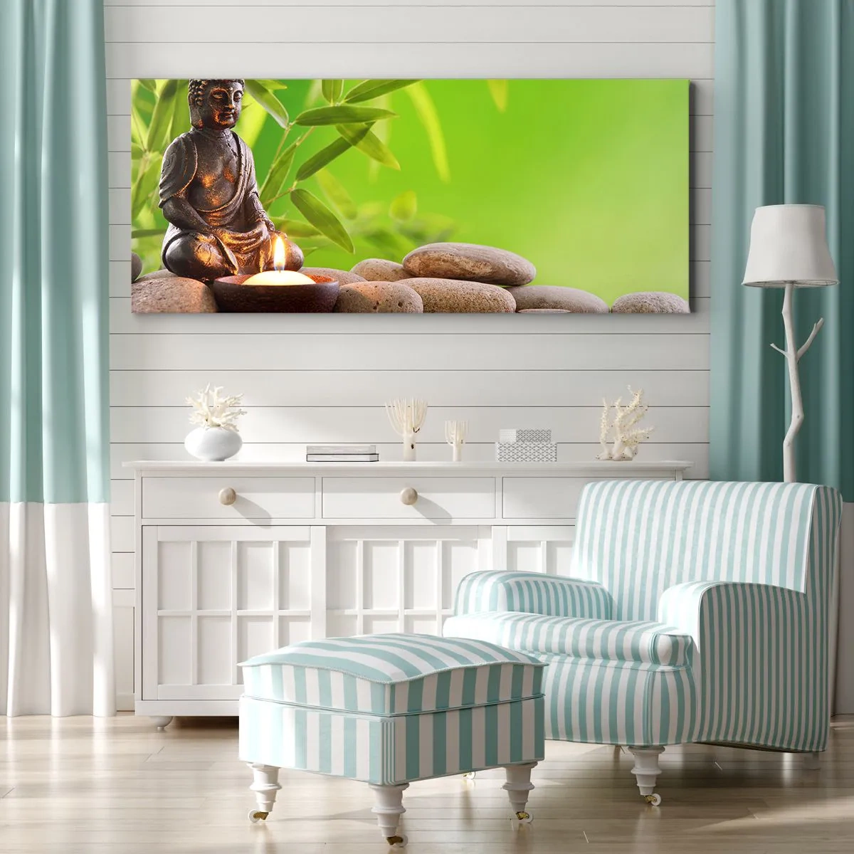 Bild auf Leinwand - Leinwandbild - Das Leben ist wunderschoen - 90x30 cm