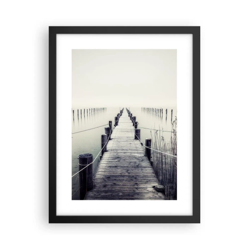 Poster in einem schwarzem Rahmen - Tauchen Sie in Ruhe ein - 30x40 cm
