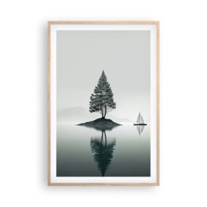 Poster in einem Rahmen aus heller Eiche - Traum - 61x91 cm