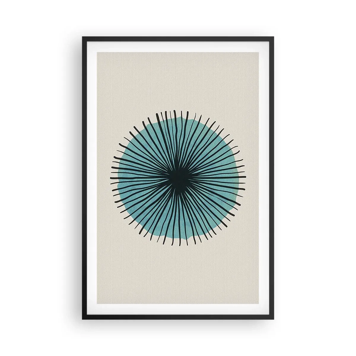 Poster in einem schwarzem Rahmen - Strahlend im Blau - 61x91 cm