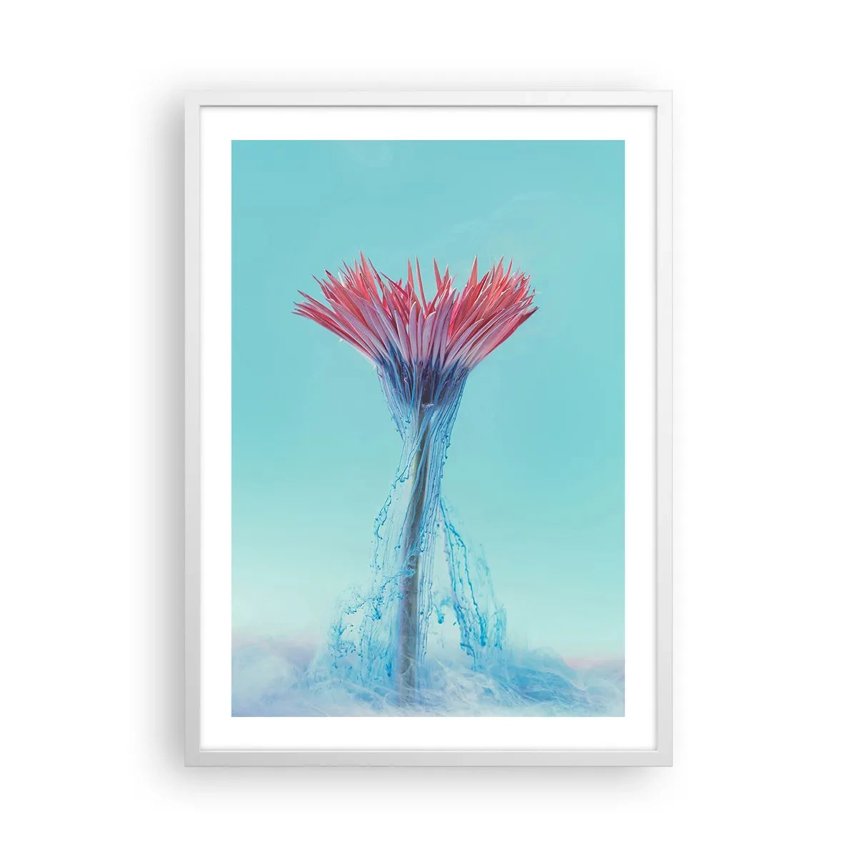 Poster in einem weißen Rahmen - In einer belebenden Umarmung - 50x70 cm