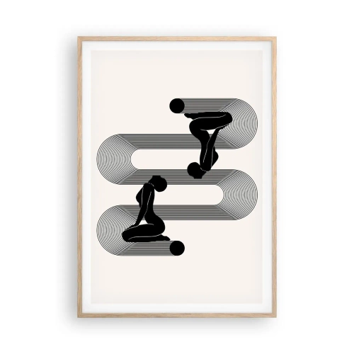 Poster in einem Rahmen aus heller Eiche - Sinnliche Symmetrie - 70x100 cm