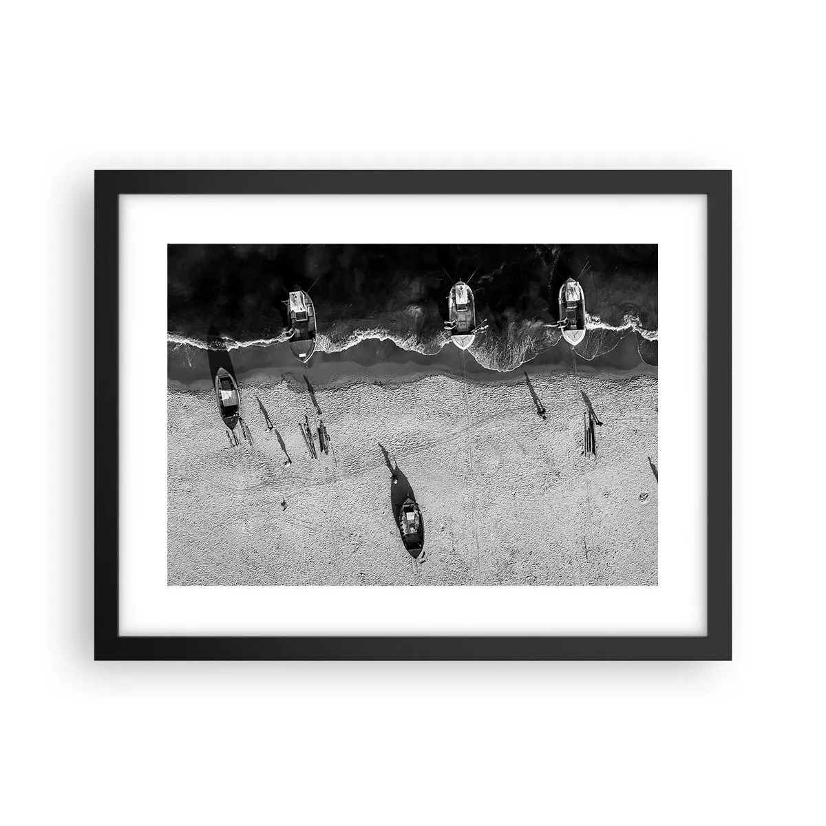 Poster in einem schwarzem Rahmen - Immer noch am Ufer… - 40x30 cm