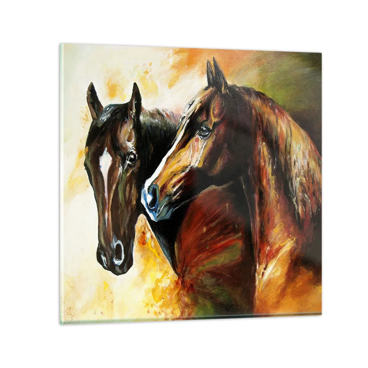 Glasbild - Bild auf glas - Doppelt anmutig - 30x30 cm