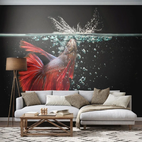Selbstklebende Fototapete Deluxe Sticker - Du hast drei Wünsche - Abstraktion, Aquarium, Fisch - 150x105 cm