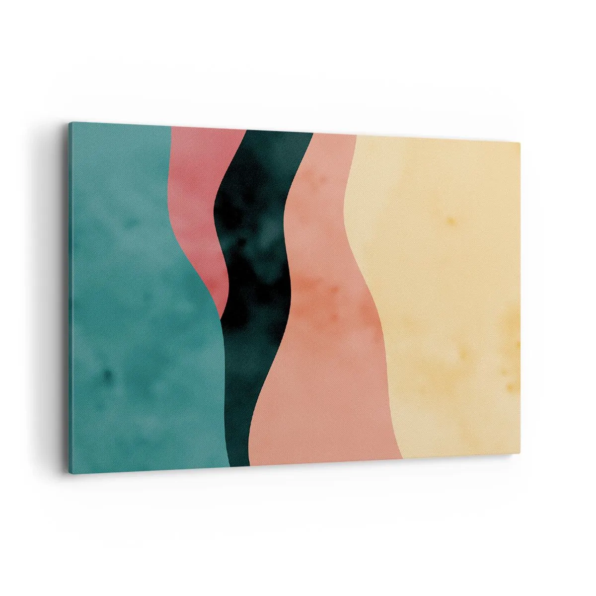 Bild auf Leinwand - Leinwandbild - Abstrakte Wellen in Pastellfarben - 100x70cm - Konforme Nichtkonformität - Moderne Wanddekoration für Wohnzimmer und Schlafzimmer ARTTOR