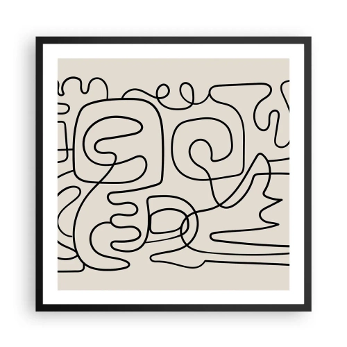 Poster in einem schwarzem Rahmen - Folge der Spur - 60x60 cm