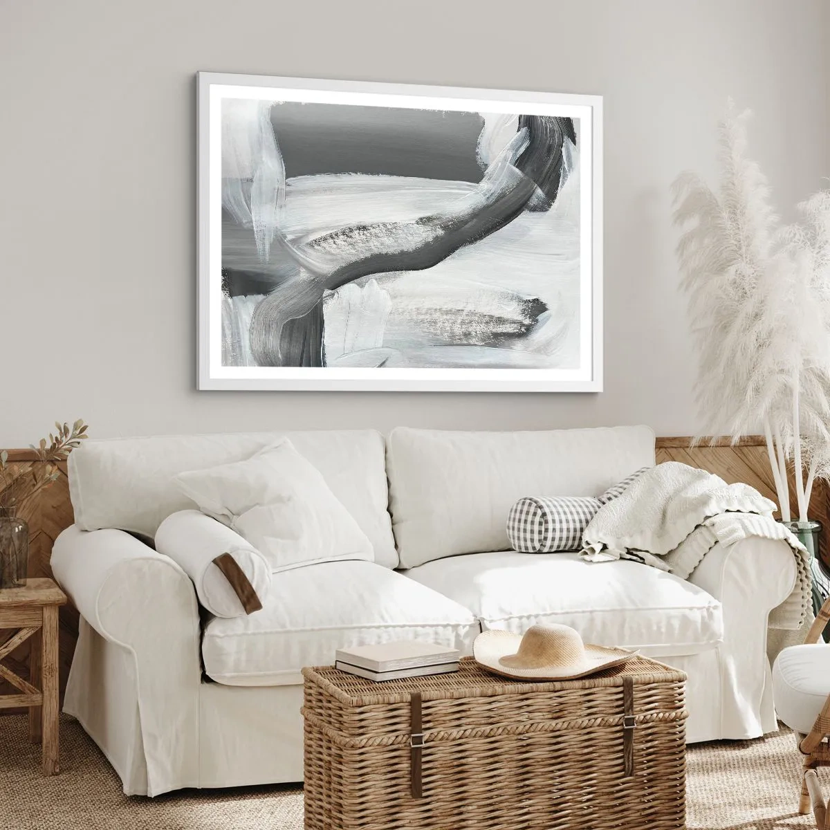 Poster in einem weißen Rahmen - Entscheidender Schritt - 40x30 cm