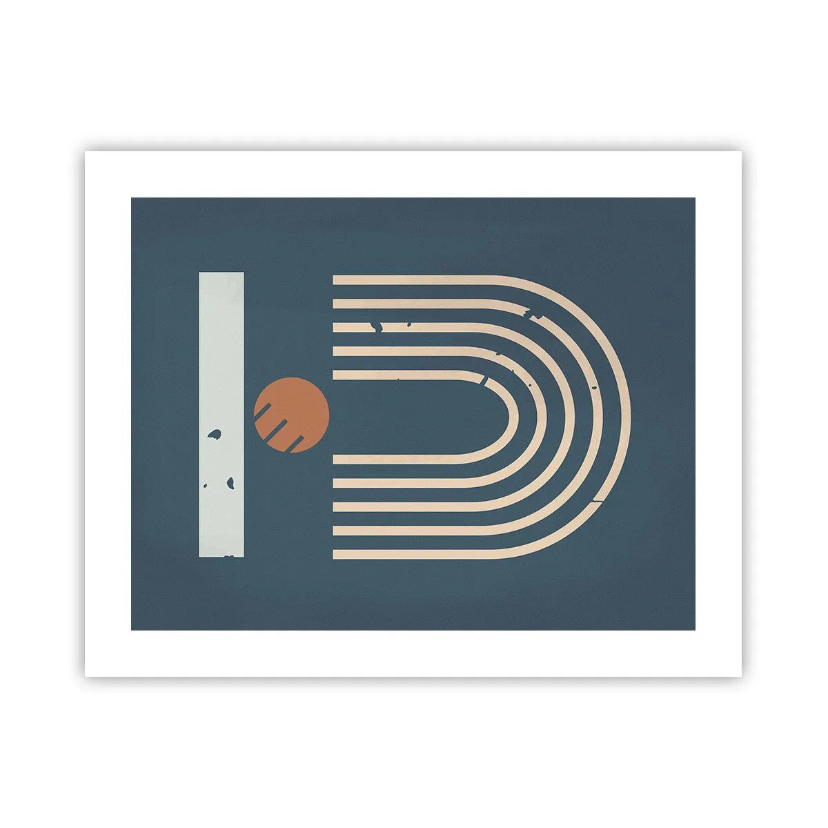 Poster - Geometrie auf dem Granatapfel - 50x40 cm