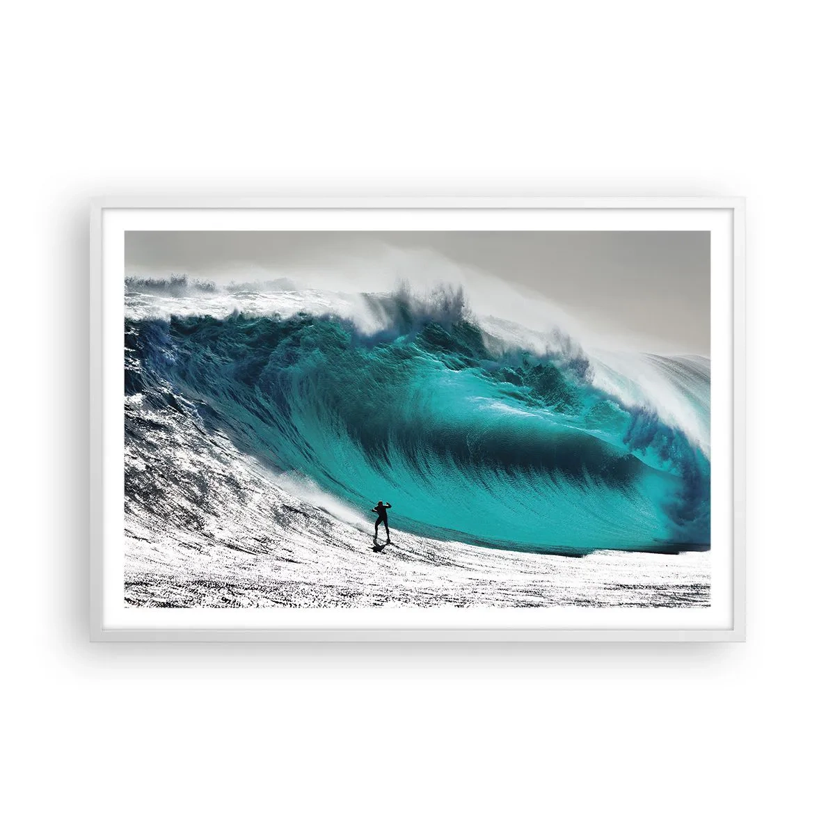 Poster in einem weißen Rahmen - Herausforderung angenommen - 91x61 cm