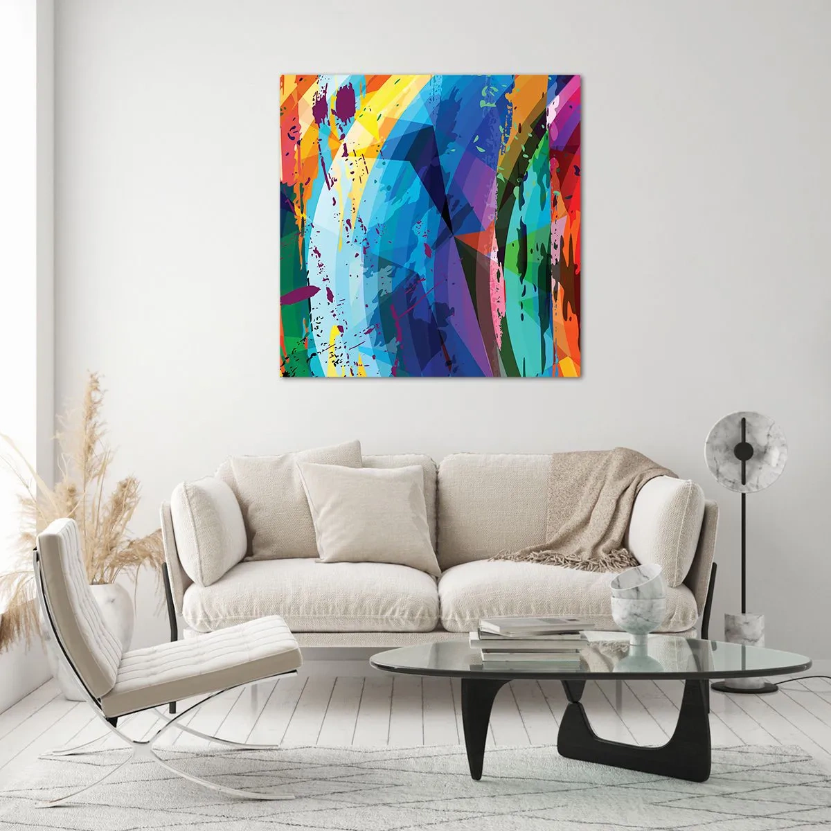 Glasbild - Bild auf glas - Farbenfroher Schwindel - 30x30 cm