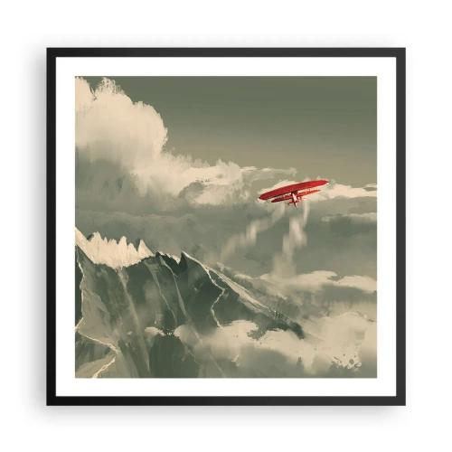 Poster in einem schwarzem Rahmen - Furchtloser Pionier - 60x60 cm