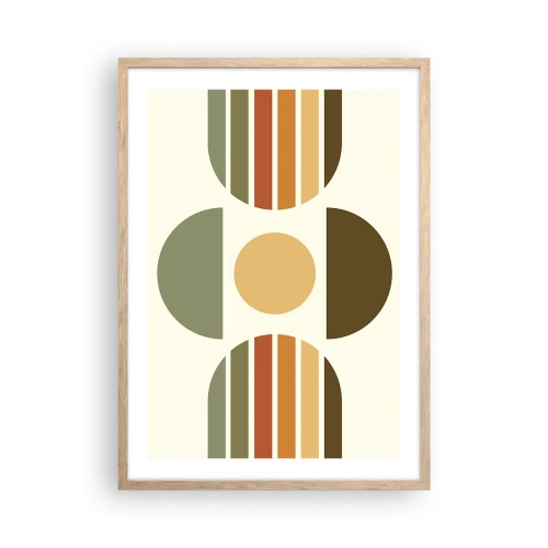 Poster in einem Rahmen aus heller Eiche - In Erdtönen - 50x70 cm