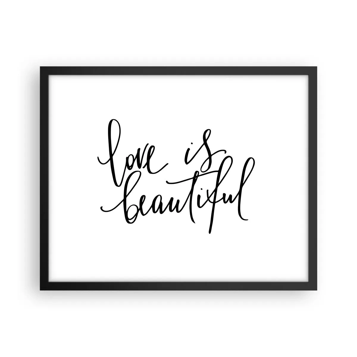 Poster in einem schwarzem Rahmen - Lies und wiederhol - 50x40 cm