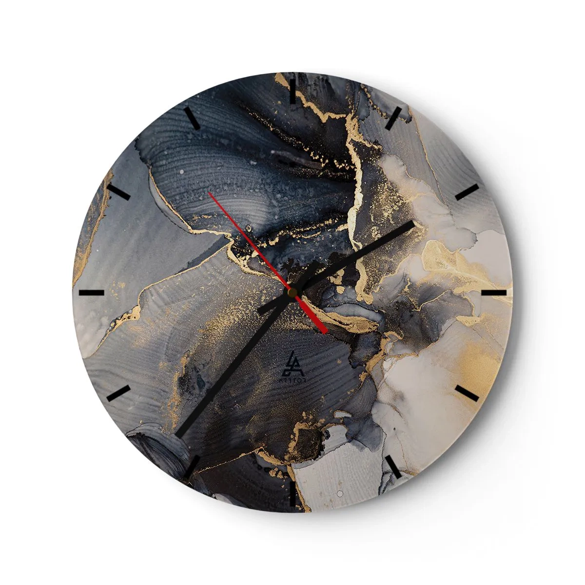 Wanduhr - Glasuhr - Leben aus Stein - 40x40 cm