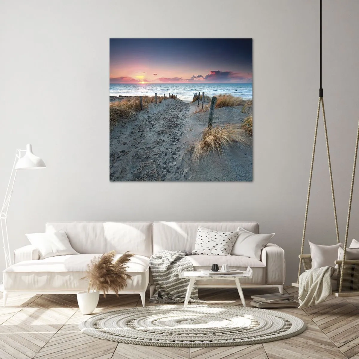 Bild auf Leinwand - Leinwandbild - Du hast einen Regenbogen aus strahlendem Licht verschüttet ... - 70x70 cm