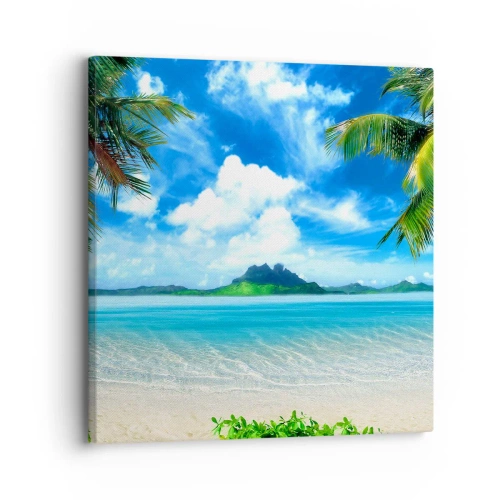 Bild auf Leinwand - Leinwandbild - Das Azurblau der Tropen - 30x30 cm