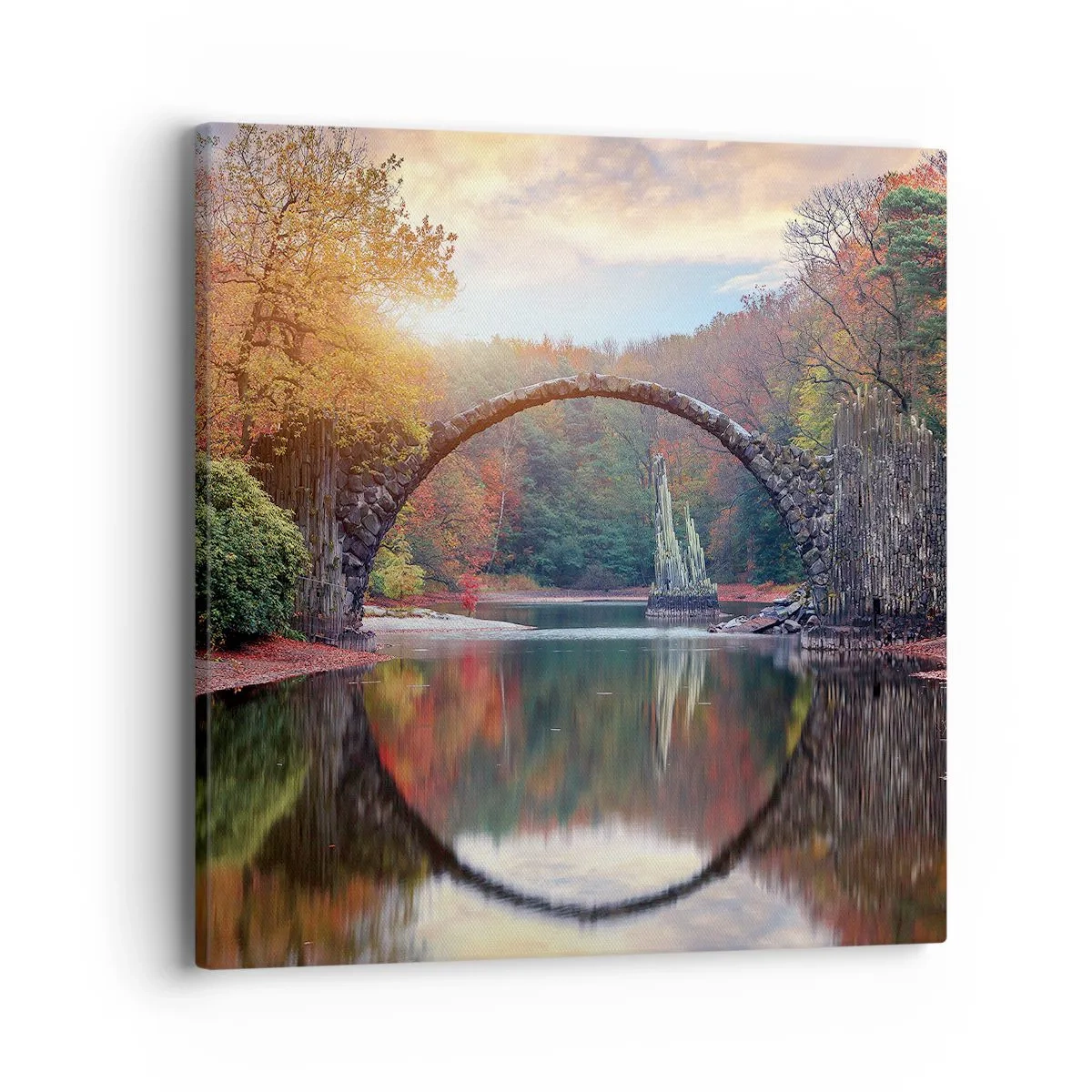 Bild auf Leinwand - Leinwandbild - Auf der anderen Seite des Spiegels - 40x40 cm