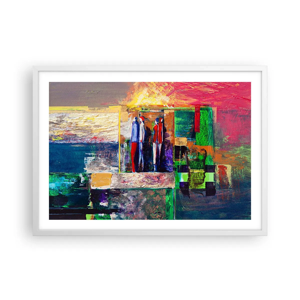 Poster in einem weißen Rahmen - Beziehungen und Emotionen - 70x50 cm