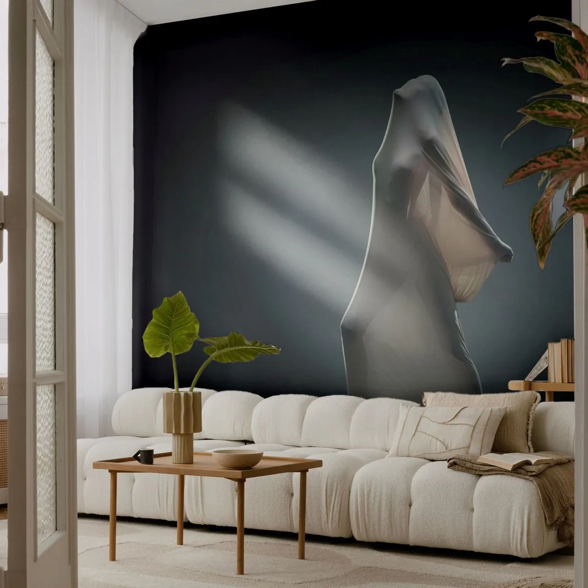 Selbstklebende Fototapete Deluxe Sticker - Versteckte Wünsche - Frau, Tanzen, Stück - 350x256 cm