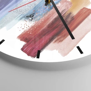 Wanduhr - Glasuhr - Auf und ab - 40x40 cm