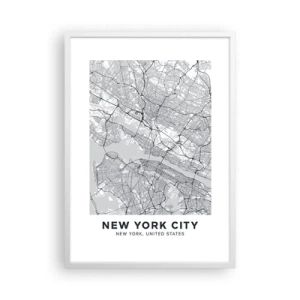 Poster in einem weißen Rahmen - Die Anatomie einer Metropole - 50x70 cm