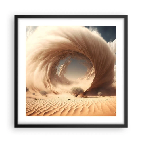 Poster in einem schwarzem Rahmen - Geöffnetes Portal - 50x50 cm