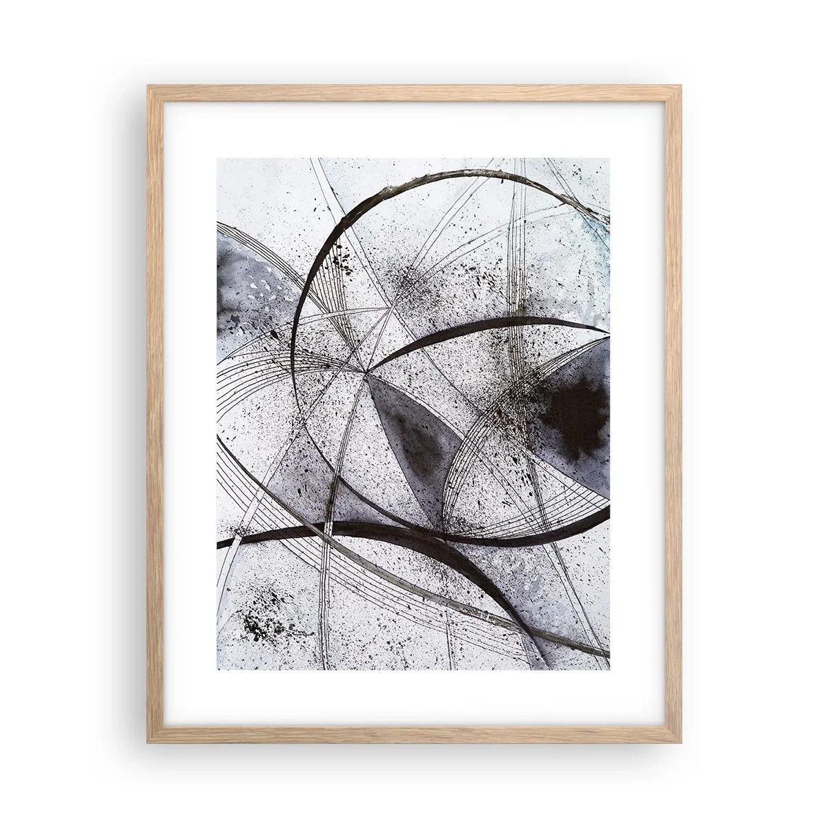 Poster in einem Rahmen aus heller Eiche - Futuristische Fantasie - 40x50 cm