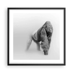 Poster in einem schwarzem Rahmen - Zuversichtlich in seiner Stärke - 50x50 cm