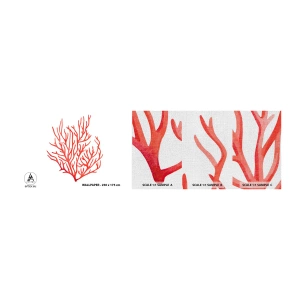 Fototapeten Muster Premium Canvas - Korallenfiligran - Korallenriff, Strand, Minimalistisch - 100x30 cm