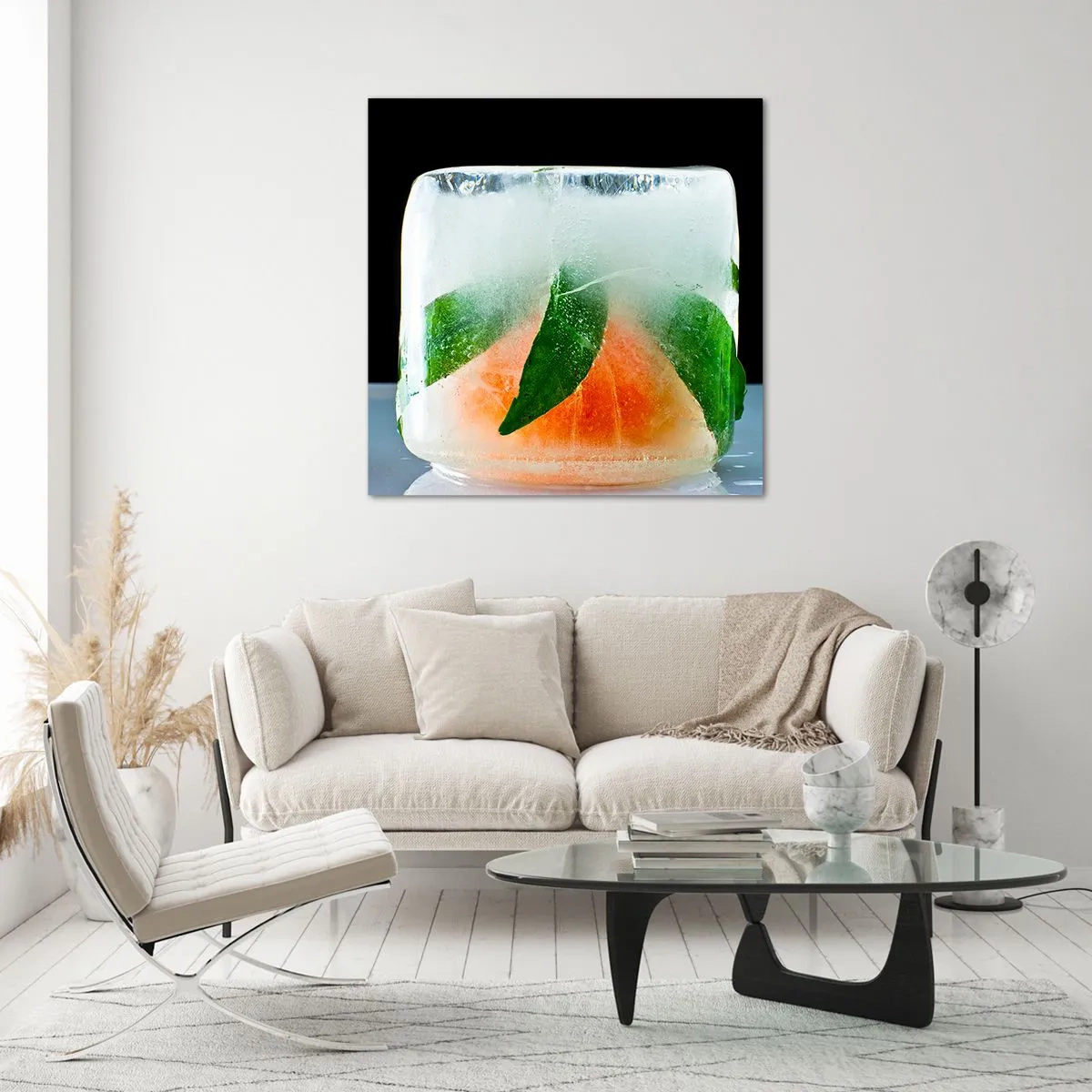 Glasbild - Bild auf glas - Frisch und kühl - 60x60 cm