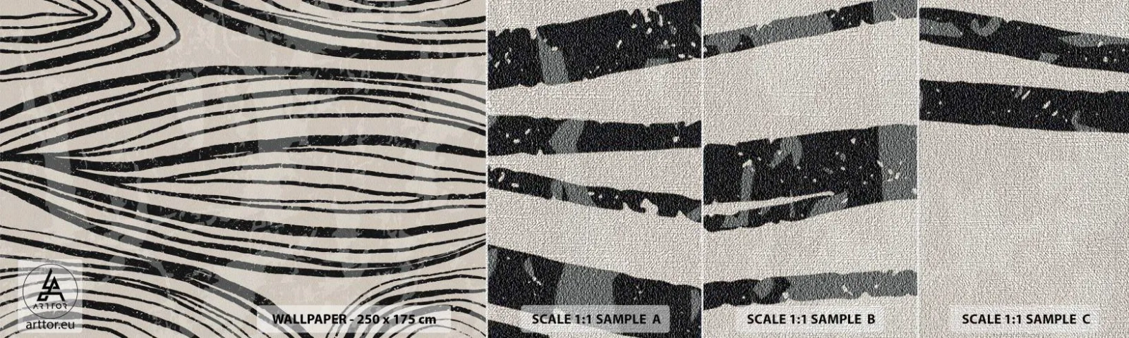 Fototapeten Muster Premium Canvas - Linienpool - Abstraktion, Linien, Modern - 100x30 cm