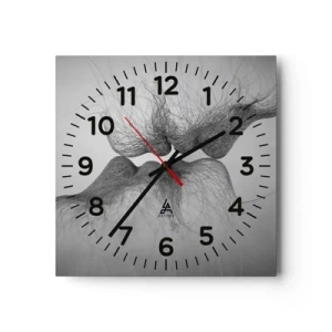 Wanduhr - Glasuhr - Kuss des Windes - 30x30 cm