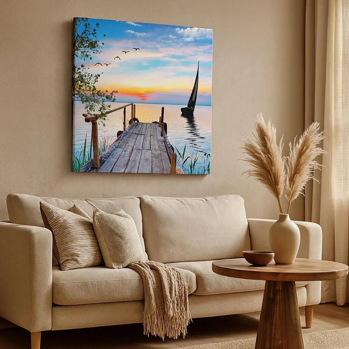 Bild auf Leinwand - Leinwandbild - Guten Abend - 30x30 cm