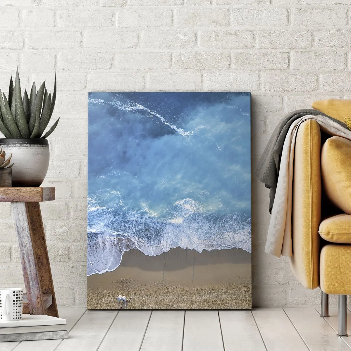 Bild auf Leinwand - Leinwandbild - Die Kraft des Blaus - 45x80 cm