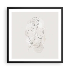 Poster in einem schwarzem Rahmen - Wie ein sensibles Instrument - 60x60 cm